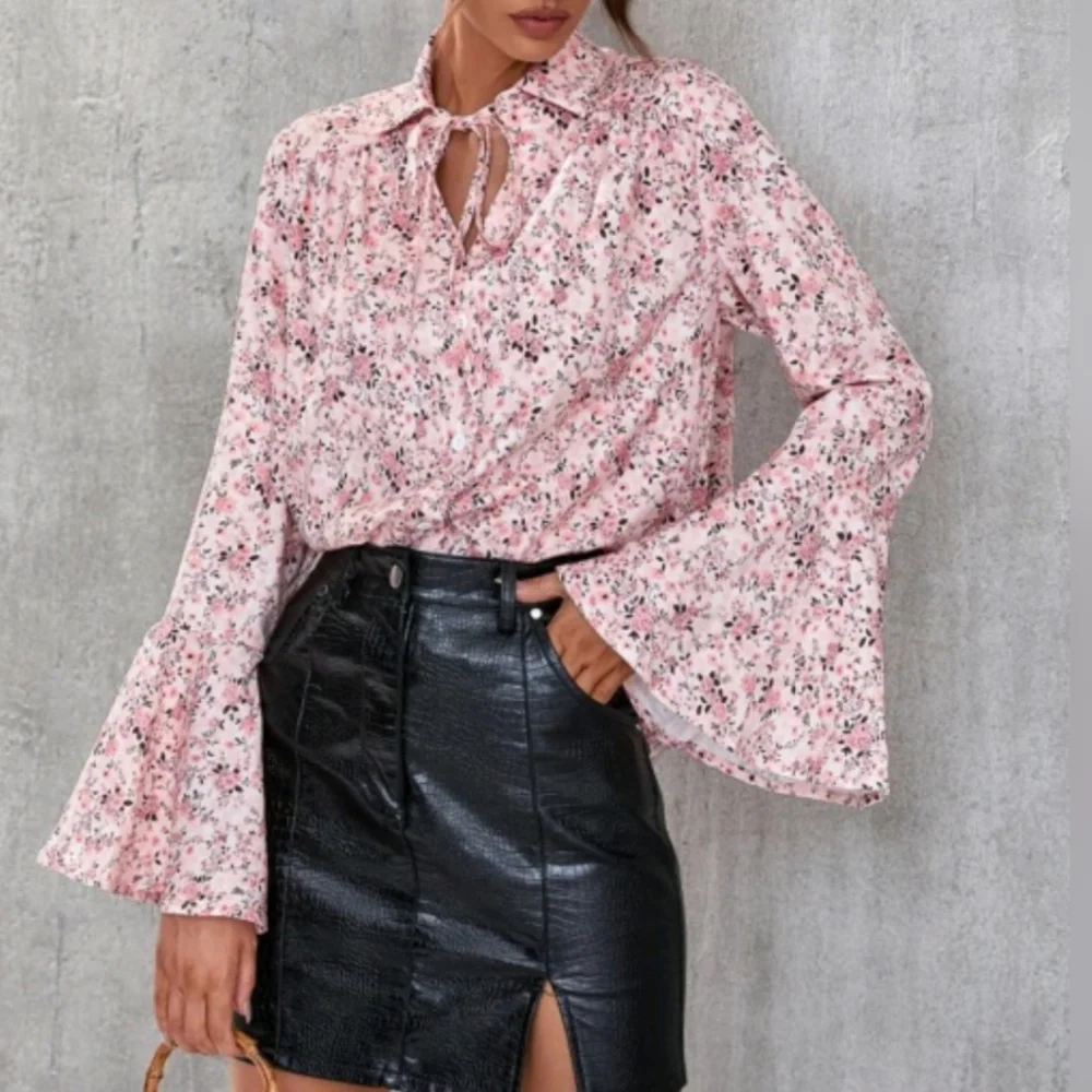 Boho Pink Floral Blouse XL NWOT - Picture 1 of 8